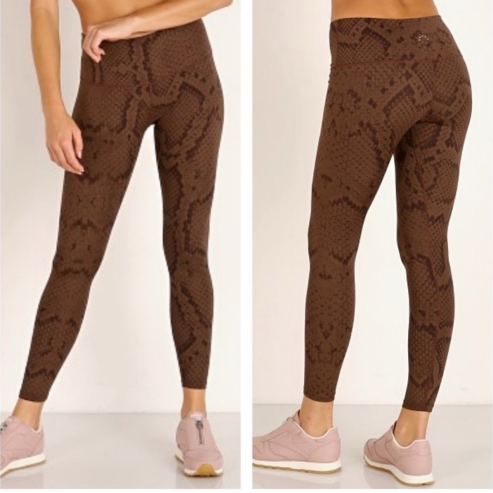 Varley Brown Patterned Leggings